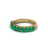 10 Stone Emerald Oval Cut Wedding Band Ring - Harriet No. 4